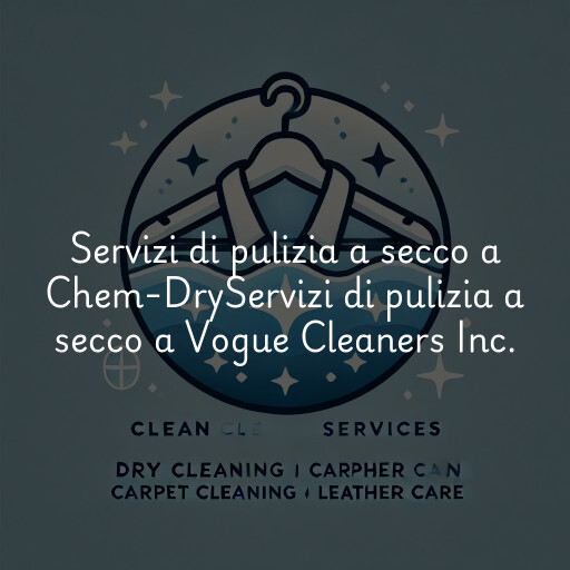 Servizi di pulizia a secco a