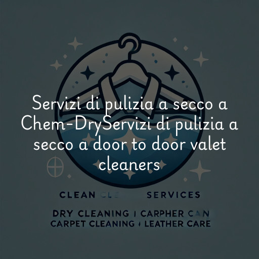 Servizi di pulizia a secco a