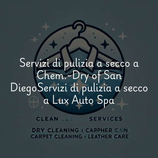 Servizi di pulizia a secco a