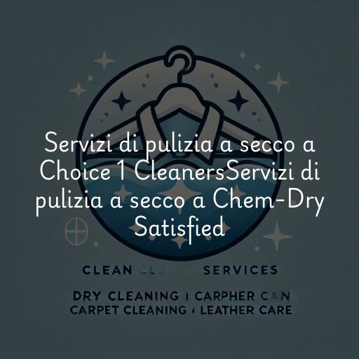 Servizi di pulizia a secco a