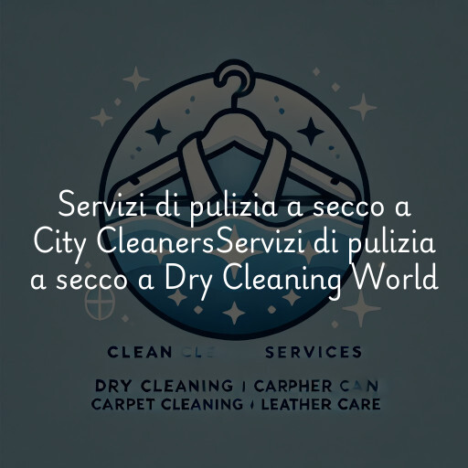 Servizi di pulizia a secco a