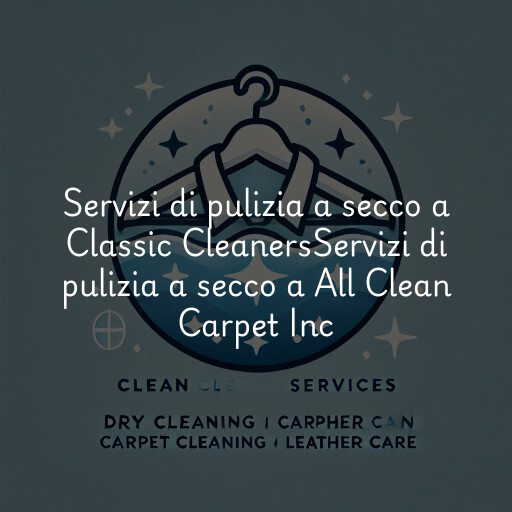 Servizi di pulizia a secco a