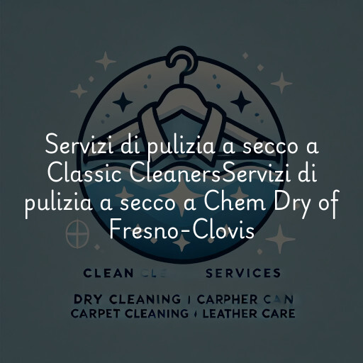 Servizi di pulizia a secco a