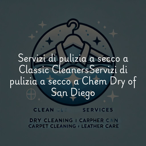 Servizi di pulizia a secco a