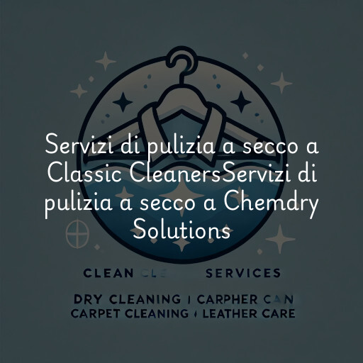 Servizi di pulizia a secco a