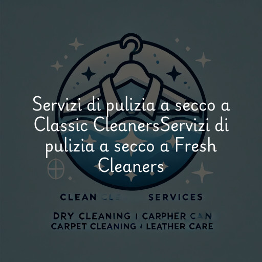 Servizi di pulizia a secco a