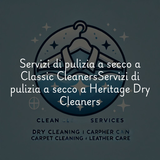 Servizi di pulizia a secco a