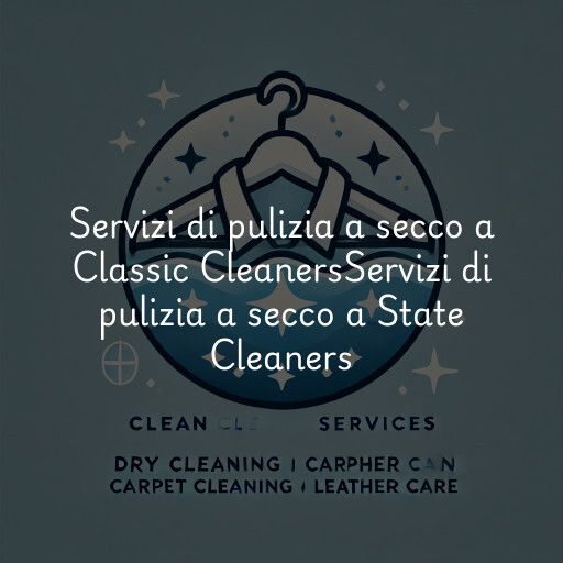 Servizi di pulizia a secco a