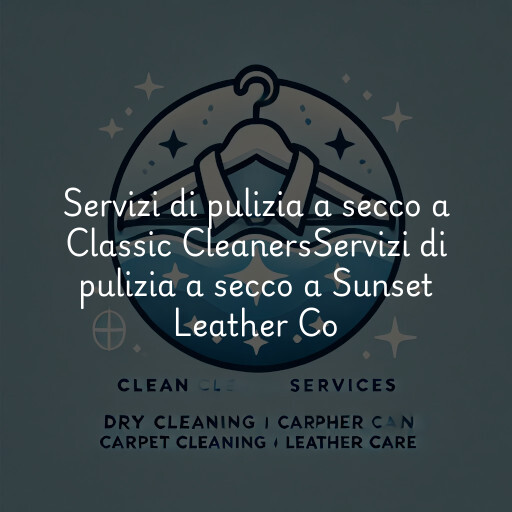 Servizi di pulizia a secco a