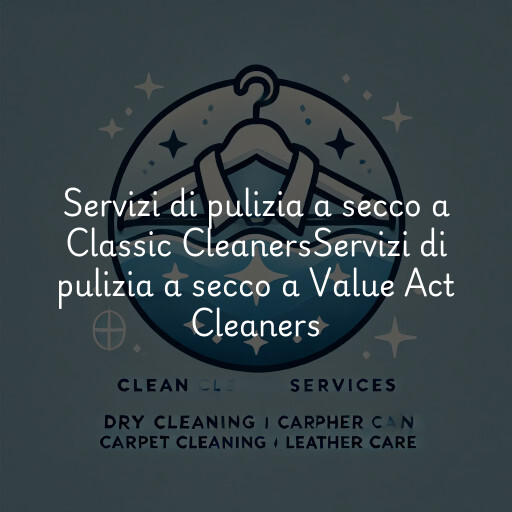 Servizi di pulizia a secco a