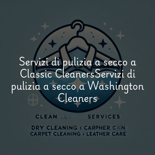 Servizi di pulizia a secco a