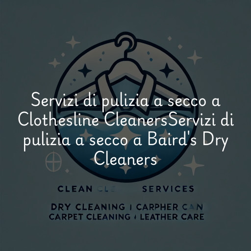 Servizi di pulizia a secco a