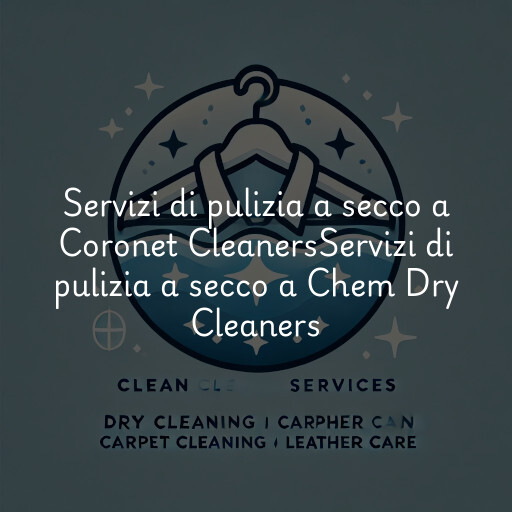 Servizi di pulizia a secco a