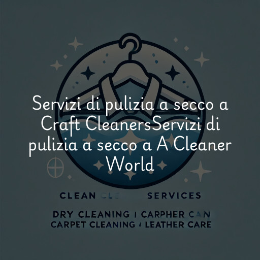Servizi di pulizia a secco a