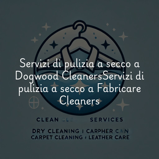 Servizi di pulizia a secco a