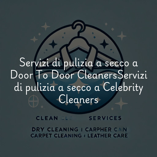 Servizi di pulizia a secco a