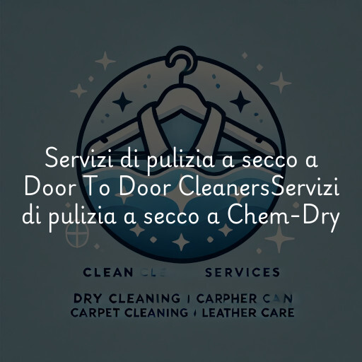 Servizi di pulizia a secco a