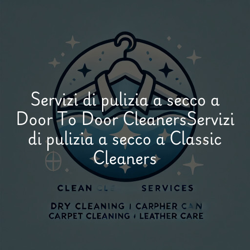 Servizi di pulizia a secco a
