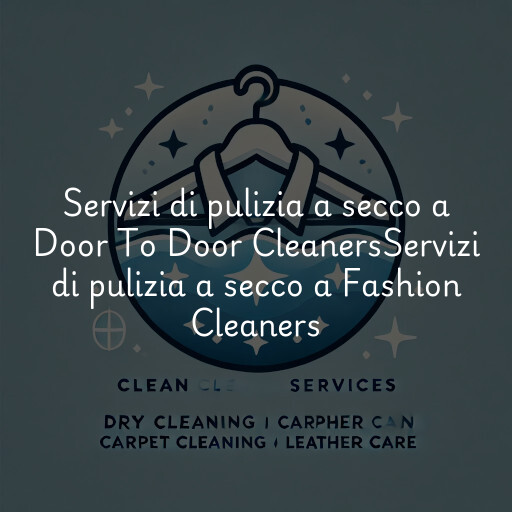 Servizi di pulizia a secco a