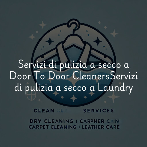 Servizi di pulizia a secco a