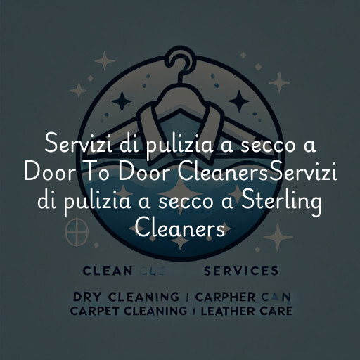 Servizi di pulizia a secco a