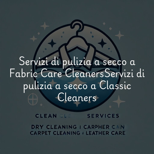 Servizi di pulizia a secco a