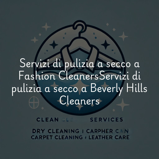 Servizi di pulizia a secco a