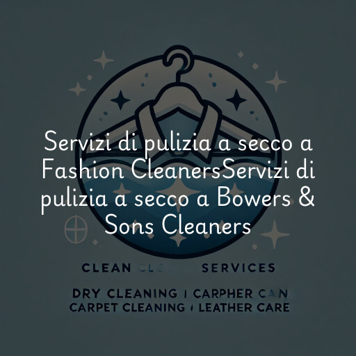 Servizi di pulizia a secco a