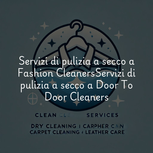 Servizi di pulizia a secco a