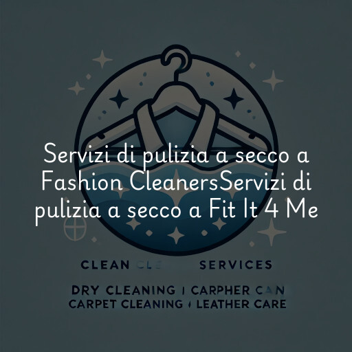 Servizi di pulizia a secco a