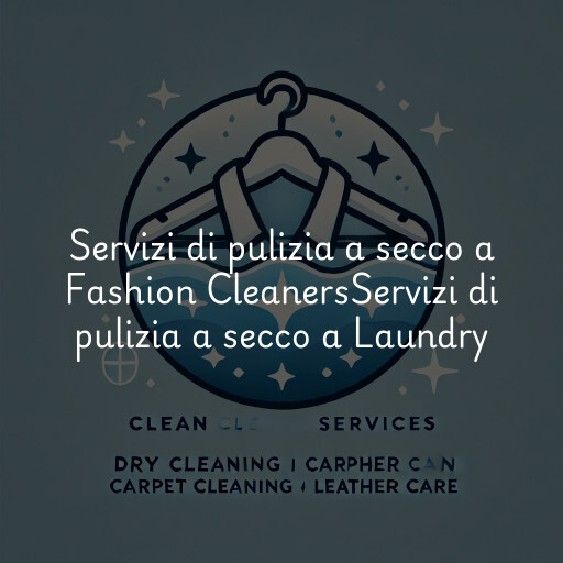 Servizi di pulizia a secco a
