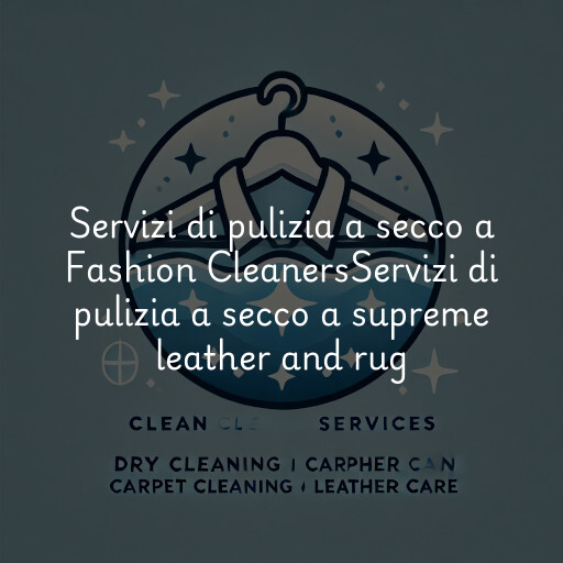Servizi di pulizia a secco a