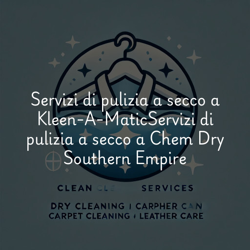 Servizi di pulizia a secco a
