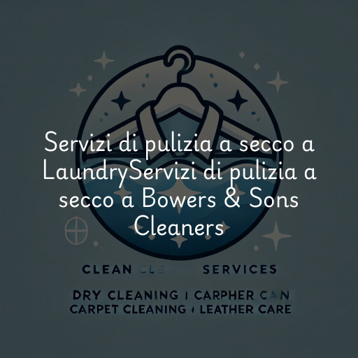 Servizi di pulizia a secco a