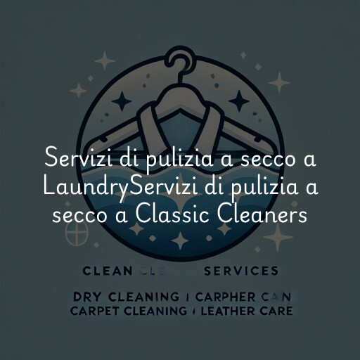 Servizi di pulizia a secco a