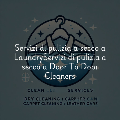 Servizi di pulizia a secco a