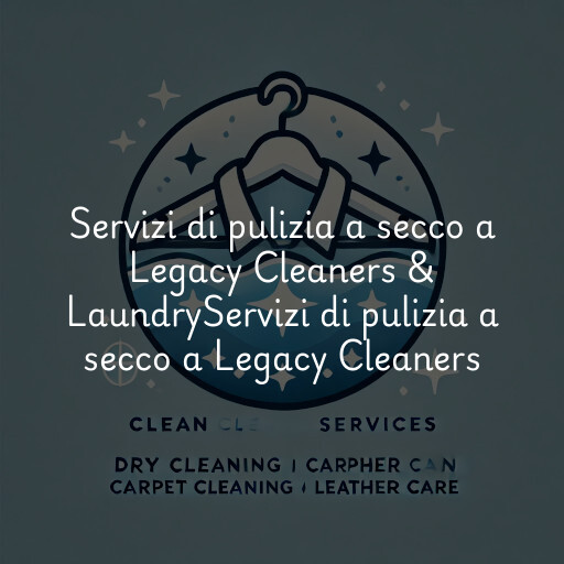 Servizi di pulizia a secco a