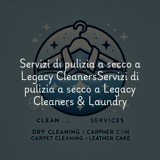 Servizi di pulizia a secco a