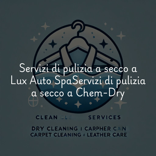 Servizi di pulizia a secco a