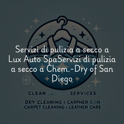 Servizi di pulizia a secco a