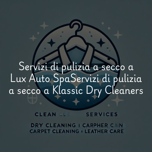 Servizi di pulizia a secco a