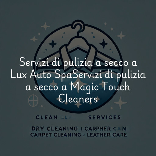 Servizi di pulizia a secco a