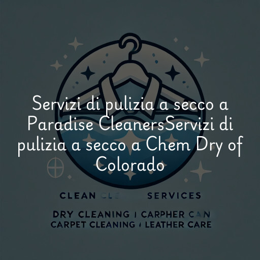 Servizi di pulizia a secco a