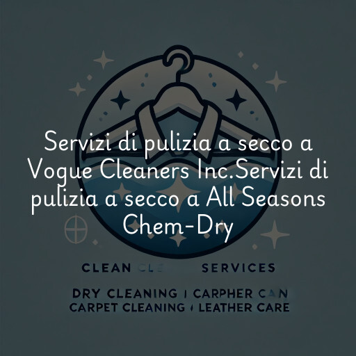 Servizi di pulizia a secco a