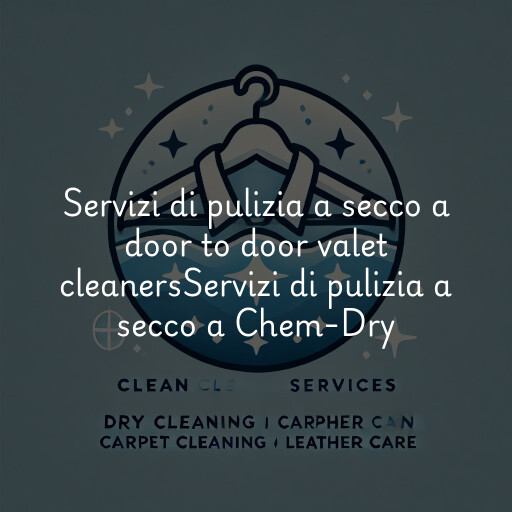 Servizi di pulizia a secco a