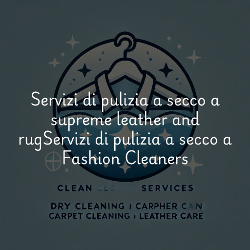 Servizi di pulizia a secco a